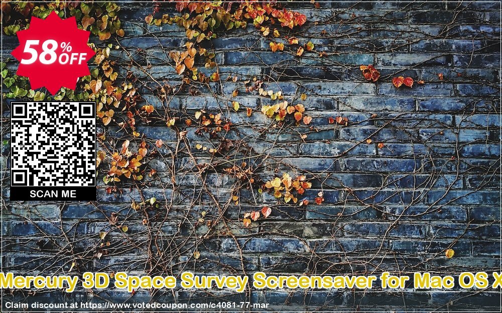 Mercury 3D Space Survey Screensaver for MAC OS X Coupon, discount 50% bundle discount. Promotion: 