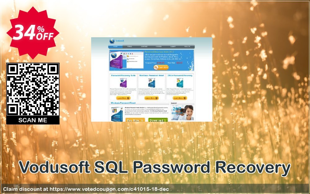 Vodusoft SQL Password Recovery Coupon, discount Vodusoft coupon codes (41015). Promotion: Vodusoft promo codes (41015)