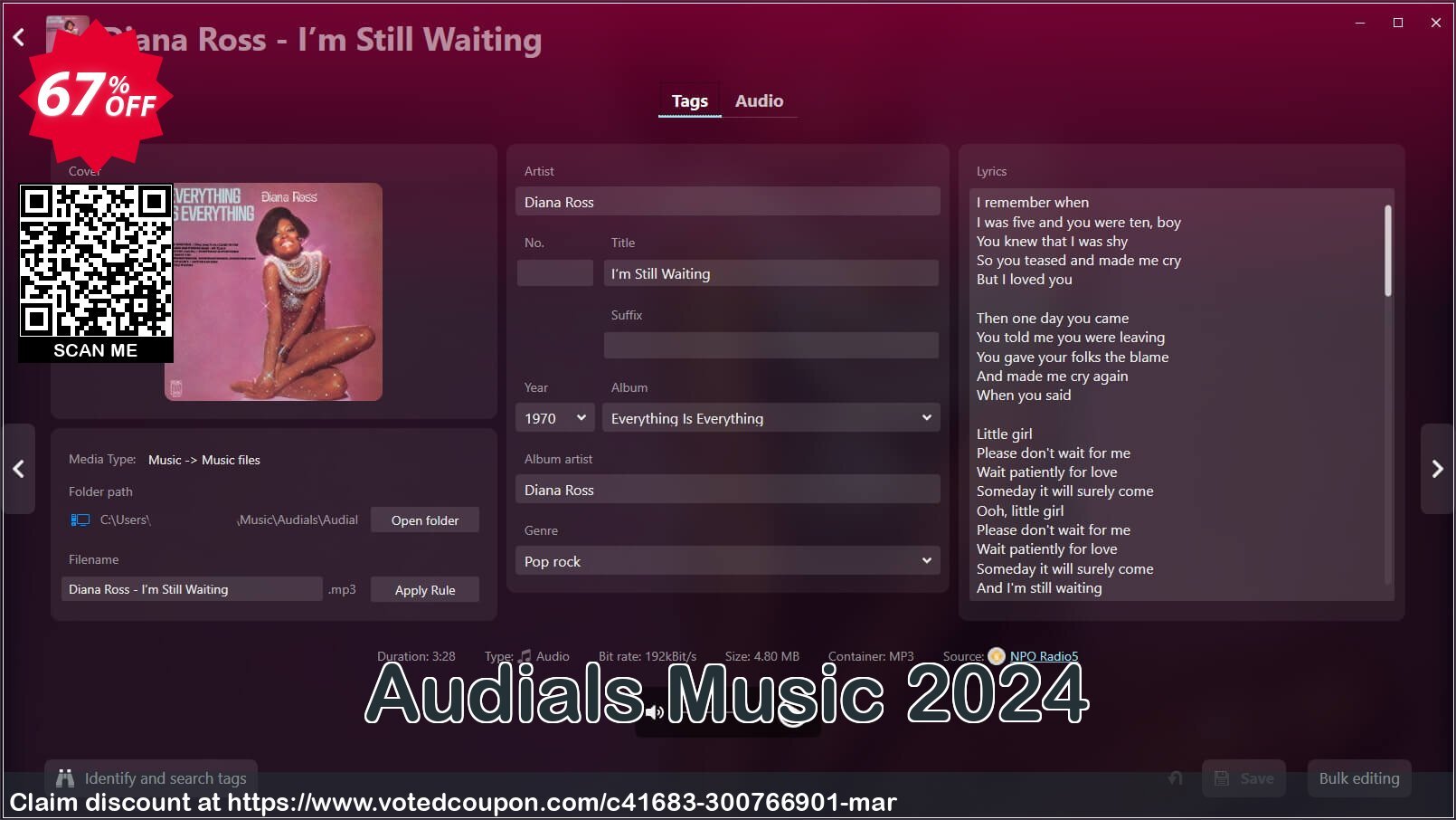 Audials Music 2024 Coupon Code Apr 2024, 67% OFF - VotedCoupon