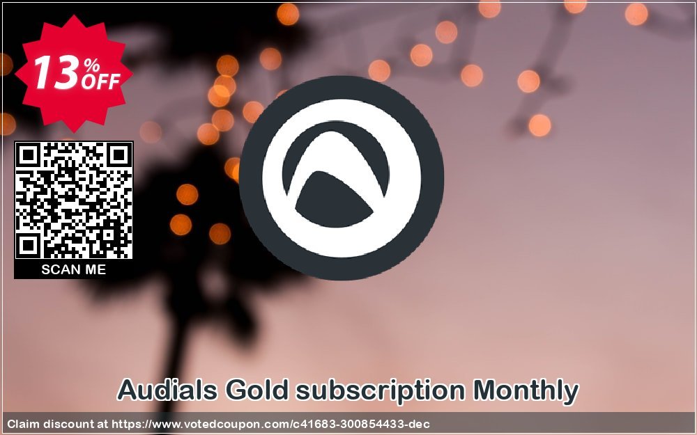 Audials Gold subscription Monthly Coupon, discount 5% OFF Audials Gold subscription Monthly, verified. Promotion: Impressive discount code of Audials Gold subscription Monthly, tested & approved