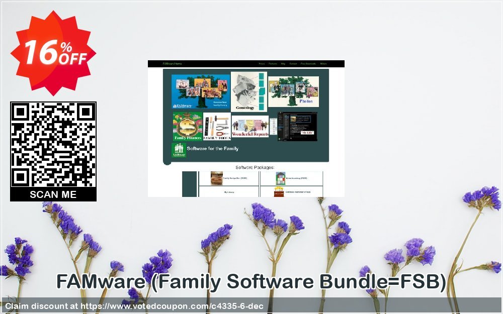 FAMware, Family Software Bundle=FSB  Coupon, discount Upgrade From Previous Version. Promotion: Previous Customer?  Get new version at a discount.