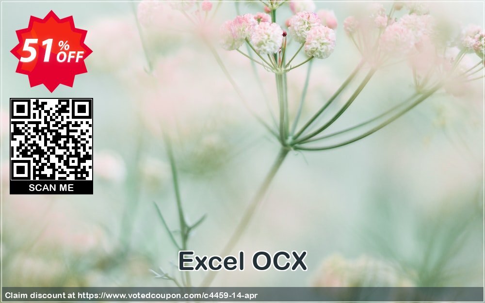 Excel OCX Coupon, discount 50% Off. Promotion: 50% Off the Purchase Price