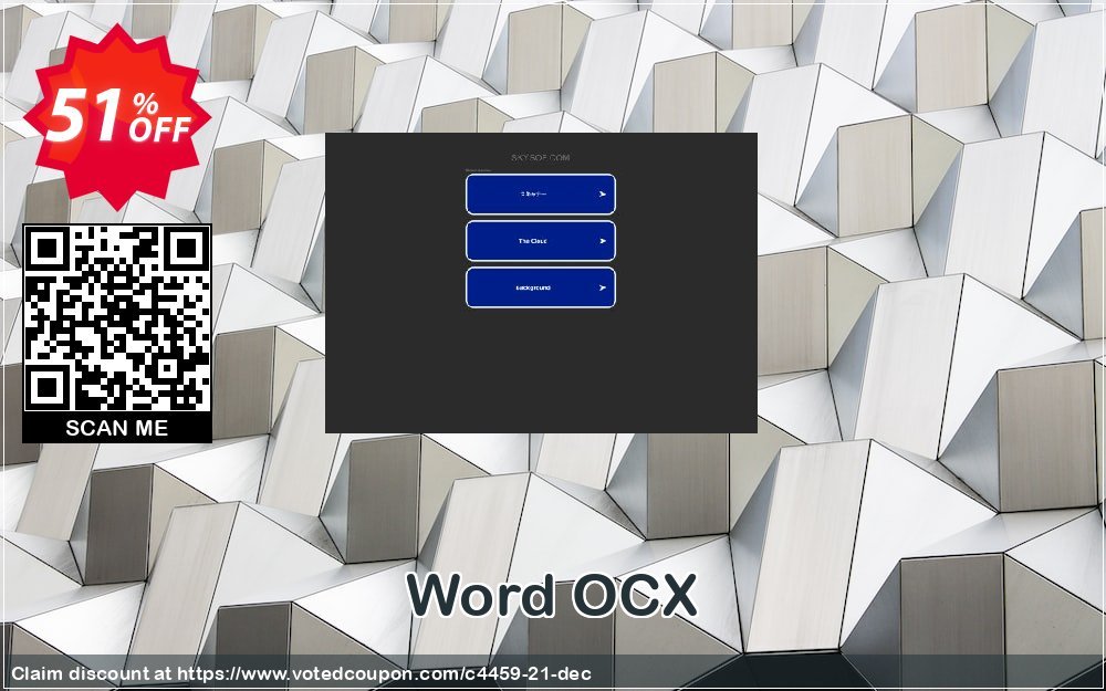 Word OCX Coupon, discount 50% Off. Promotion: 50% Off the Purchase Price