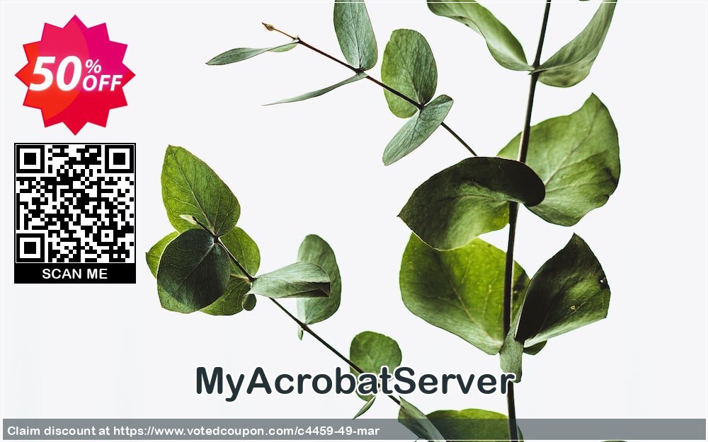 MyAcrobatServer Coupon, discount 50% Off. Promotion: 50% Off the Purchase Price