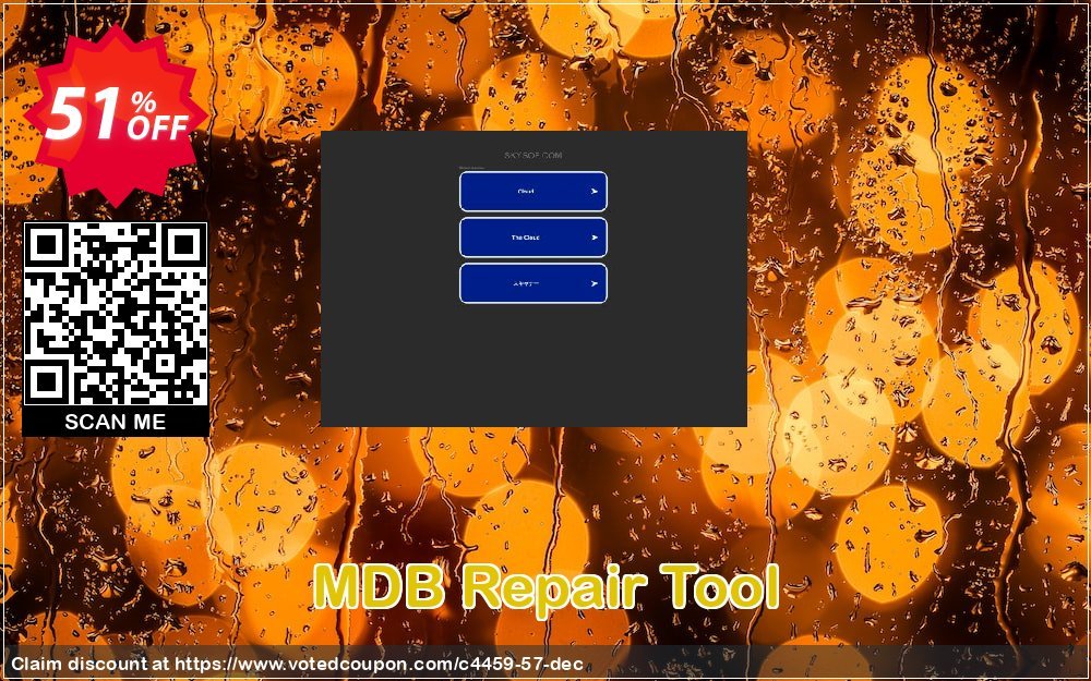 MDB Repair Tool Coupon, discount 50% Off. Promotion: 50% Off the Purchase Price