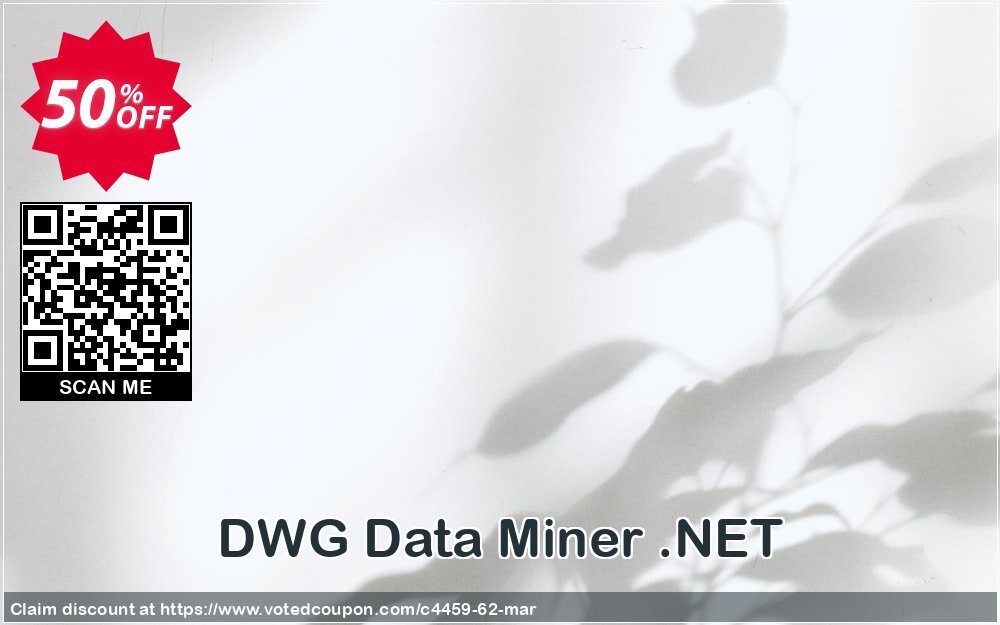 DWG Data Miner .NET Coupon, discount 50% Off. Promotion: 50% Off the Purchase Price