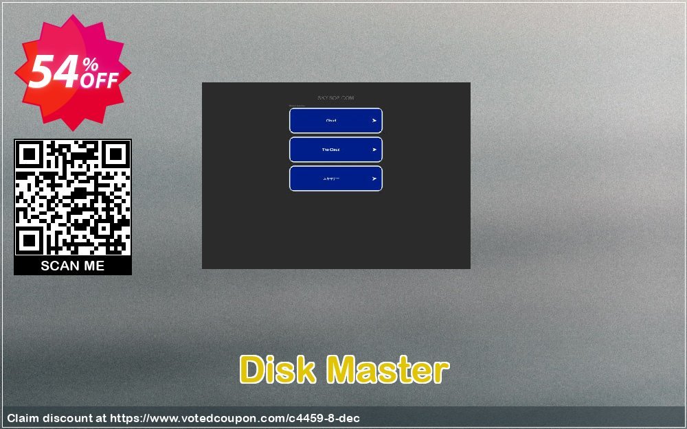 Disk Master Coupon, discount 50% Off. Promotion: 50% Off the Purchase Price