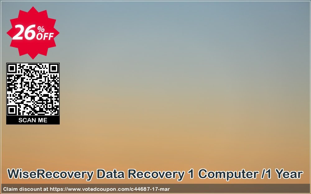 WiseRecovery Data Recovery 1 Computer /Yearly Coupon Code May 2024, 26% OFF - VotedCoupon