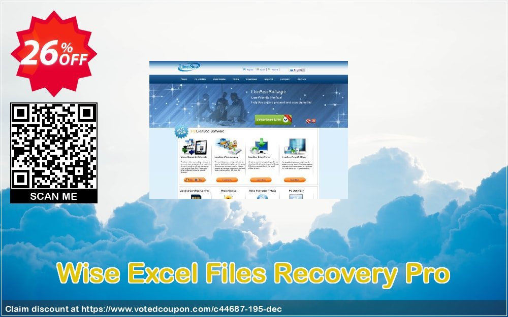 Wise Excel Files Recovery Pro Coupon, discount Lionsea Software coupon archive (44687). Promotion: Lionsea Software coupon discount codes archive (44687)