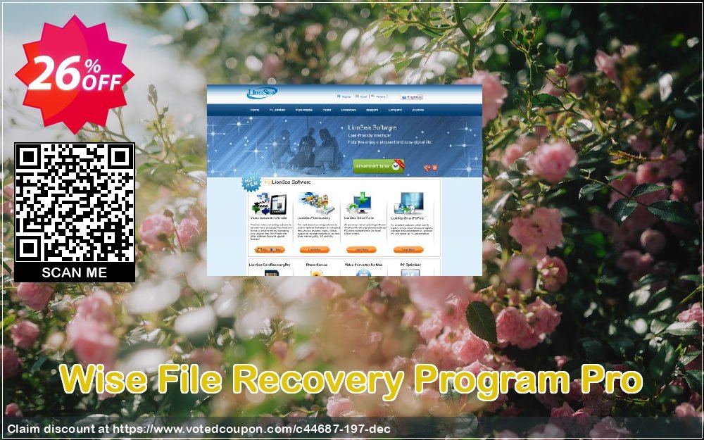 Wise File Recovery Program Pro Coupon, discount Lionsea Software coupon archive (44687). Promotion: Lionsea Software coupon discount codes archive (44687)