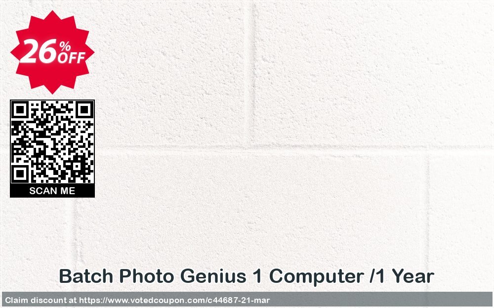 Batch Photo Genius 1 Computer /Yearly Coupon Code Apr 2024, 26% OFF - VotedCoupon