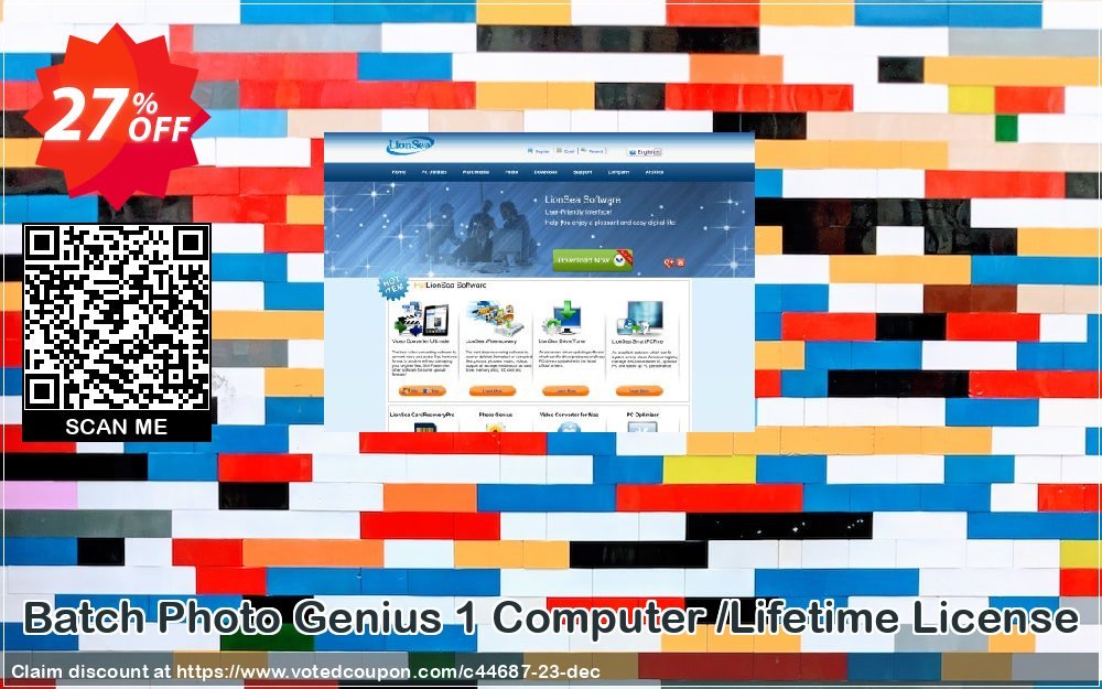 Batch Photo Genius 1 Computer /Lifetime Plan Coupon, discount Lionsea Software coupon archive (44687). Promotion: Lionsea Software coupon discount codes archive (44687)