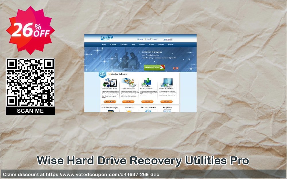 Wise Hard Drive Recovery Utilities Pro Coupon, discount Lionsea Software coupon archive (44687). Promotion: Lionsea Software coupon discount codes archive (44687)
