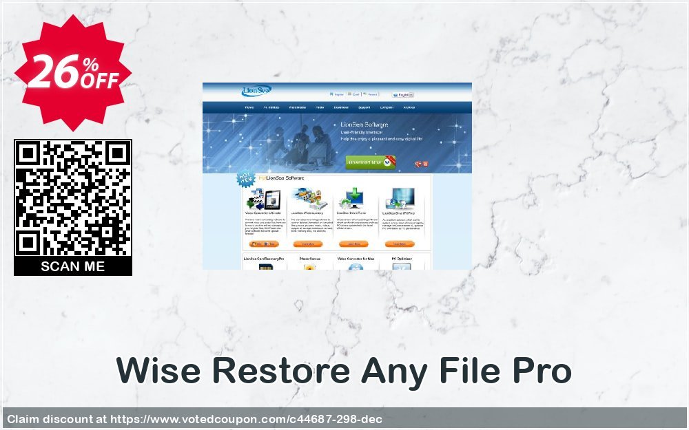 Wise Restore Any File Pro Coupon, discount Lionsea Software coupon archive (44687). Promotion: Lionsea Software coupon discount codes archive (44687)