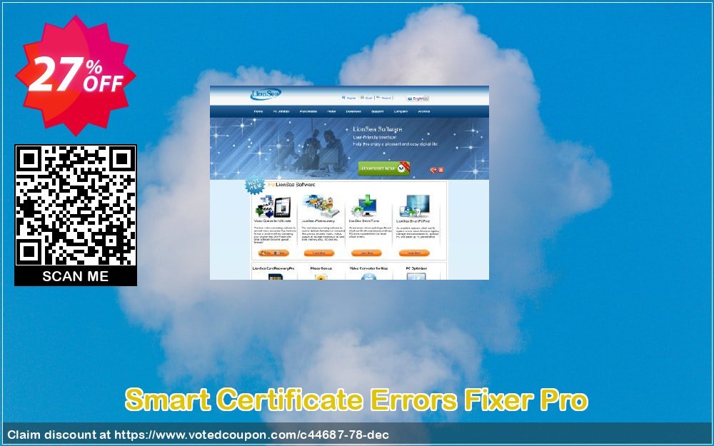 Smart Certificate Errors Fixer Pro Coupon, discount Lionsea Software coupon archive (44687). Promotion: Lionsea Software coupon discount codes archive (44687)