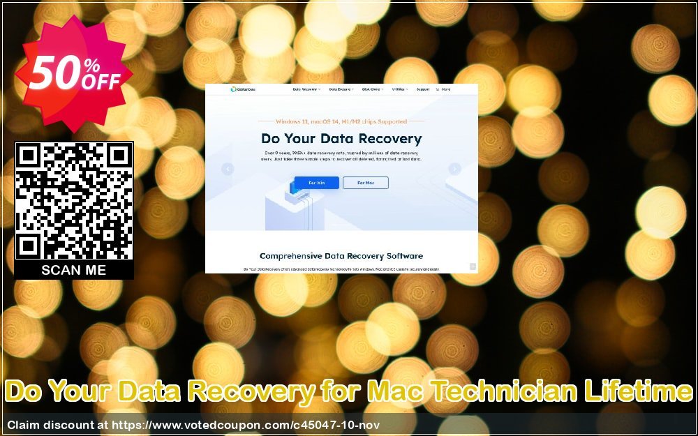 Get 50% OFF Do Your Data Recovery for Mac Technician Lifetime Coupon