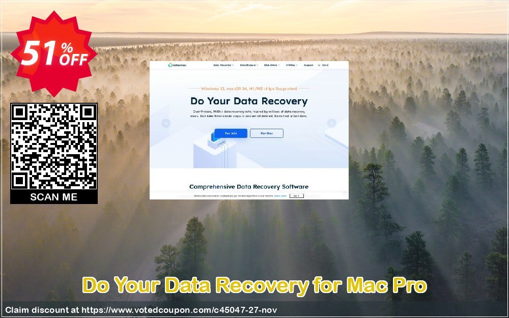 Do Your Data Recovery for MAC Pro Coupon, discount DoYourData recovery coupon (45047). Promotion: DoYourData recovery software coupon code