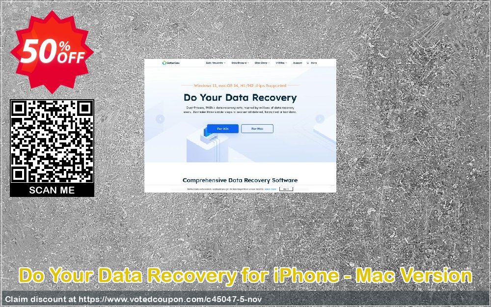 Do Your Data Recovery for iPhone - MAC Version Coupon, discount DoYourData recovery coupon (45047). Promotion: DoYourData recovery software coupon code