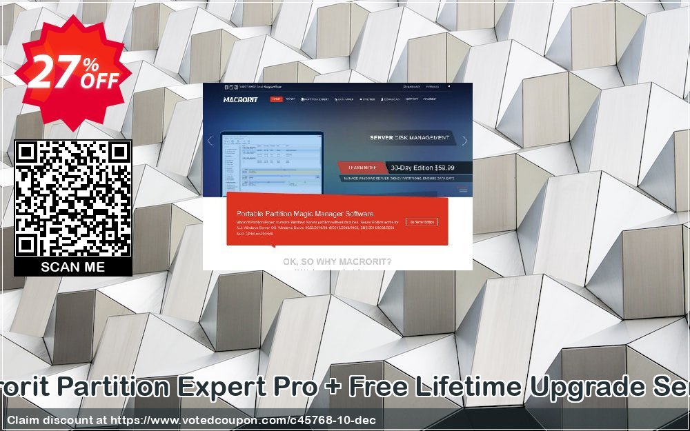 MACrorit Partition Expert Pro + Free Lifetime Upgrade Service Coupon, discount Insights in Technology. Promotion: Half Discount All Products
