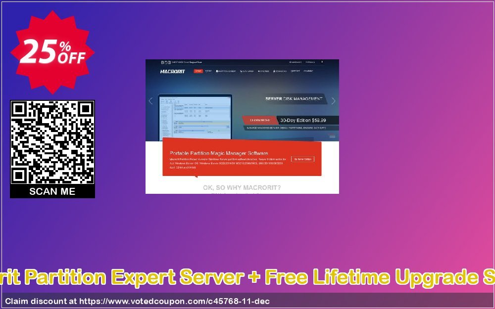MACrorit Partition Expert Server + Free Lifetime Upgrade Service Coupon, discount Insights in Technology. Promotion: Half Discount All Products