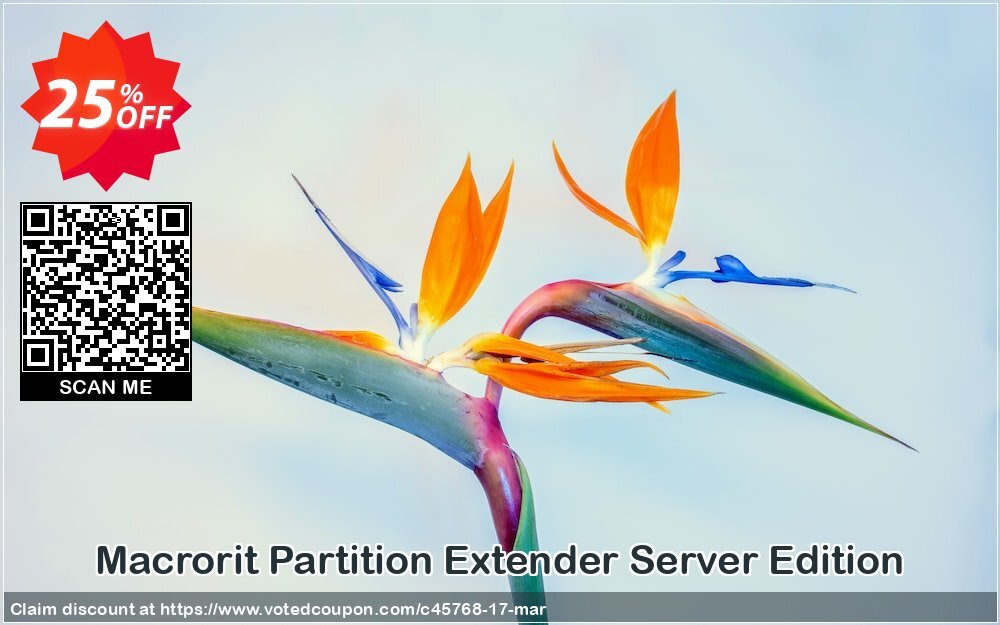 MACrorit Partition Extender Server Edition Coupon, discount Insights in Technology. Promotion: Half Discount All Products