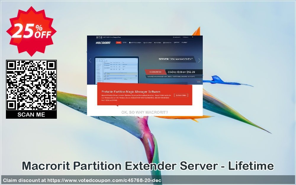 MACrorit Partition Extender Server - Lifetime Coupon, discount Insights in Technology. Promotion: Half Discount All Products