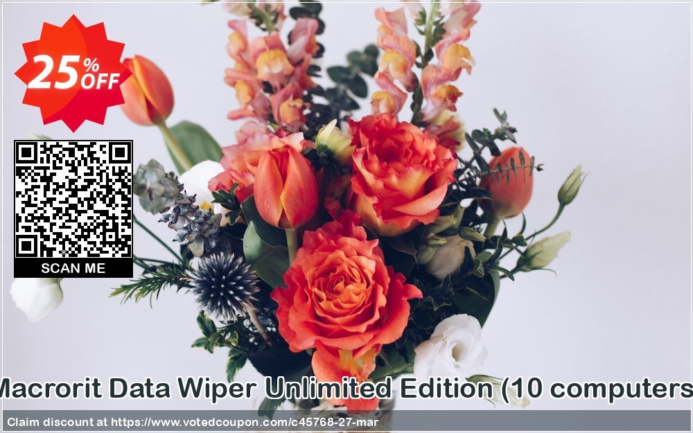 MACrorit Data Wiper Unlimited Edition, 10 computers  Coupon, discount Insights in Technology. Promotion: All Program 25% off