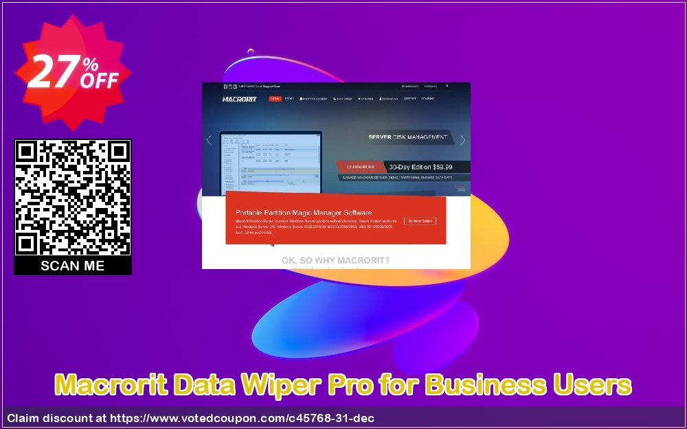 MACrorit Data Wiper Pro for Business Users Coupon, discount Insights in Technology. Promotion: All Program 25% off