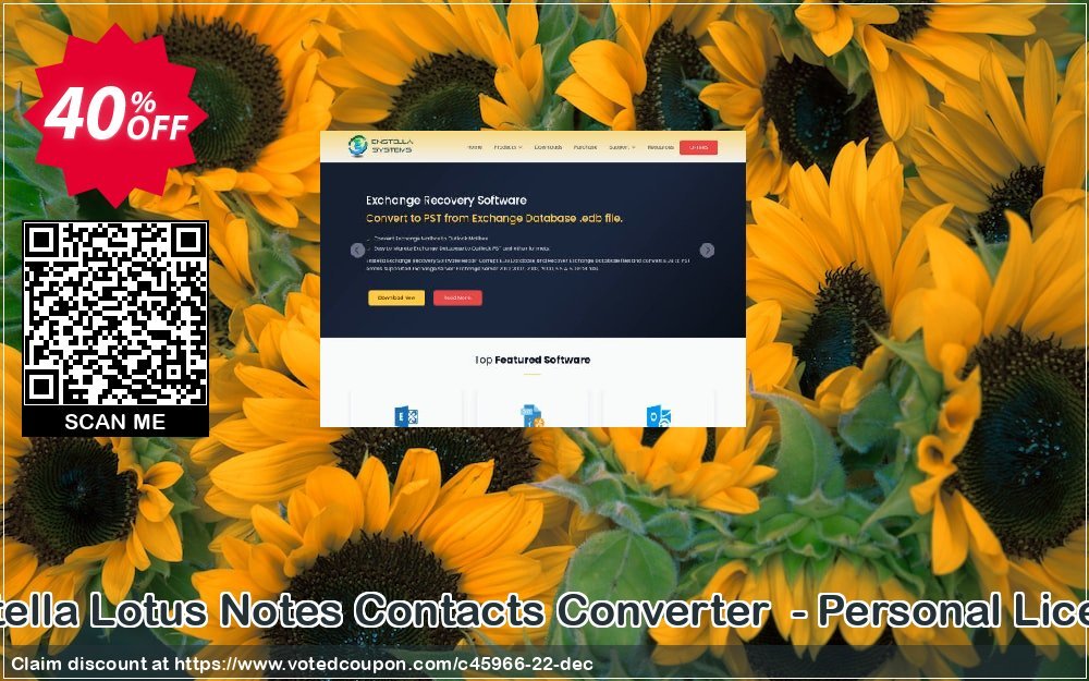 Enstella Lotus Notes Contacts Converter  - Personal Plan Coupon, discount Special Offer. Promotion: Special Discount Offer