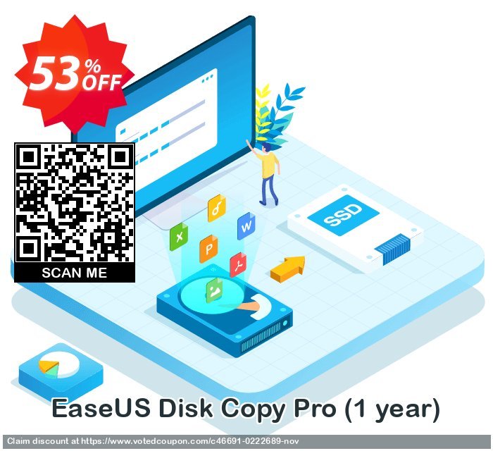 EaseUS Disk Copy Pro, Yearly  Coupon Code Oct 2023, 53% OFF - VotedCoupon