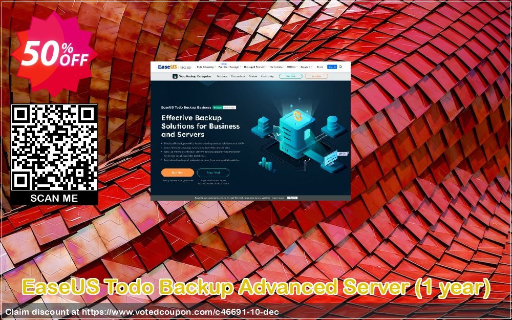 EaseUS Todo Backup Advanced Server, Yearly  Coupon Code Oct 2023, 50% OFF - VotedCoupon