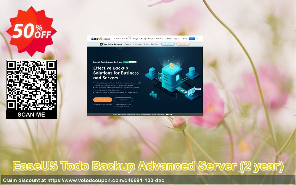 EaseUS Todo Backup Advanced Server, 2 year  Coupon Code Oct 2023, 50% OFF - VotedCoupon