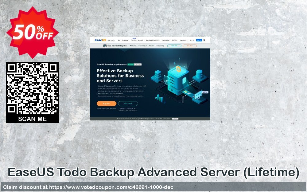 EaseUS Todo Backup Advanced Server, Lifetime  Coupon Code Oct 2023, 50% OFF - VotedCoupon