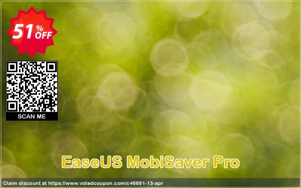 EaseUS MobiSaver Pro Coupon, discount EaseUS Backup Dayのセールのお知らせです!デジタルライフを保護するための最適なプレミアムバックアップソリューションが、特別価格で50%オフにてご提供されます. Promotion: EaseUS promotion discount