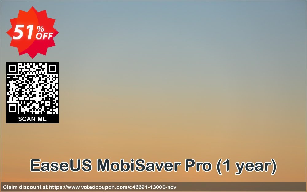 Get 51% OFF EaseUS MobiSaver Pro, Yearly Coupon