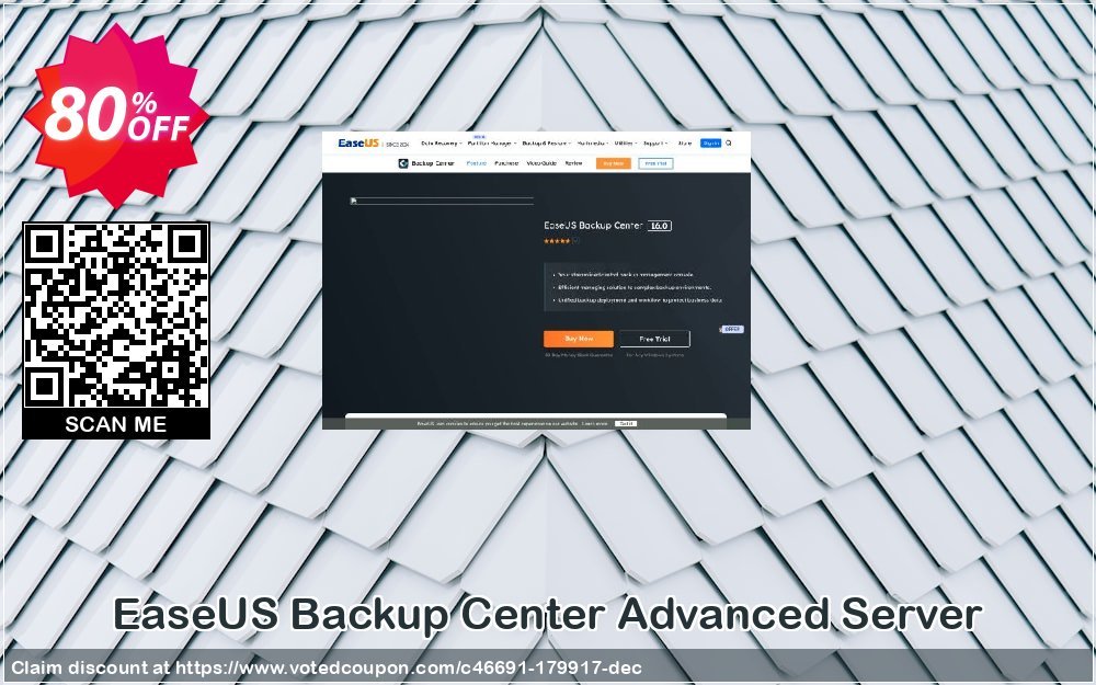 EaseUS Backup Center Advanced Server Coupon Code Oct 2023, 80% OFF - VotedCoupon