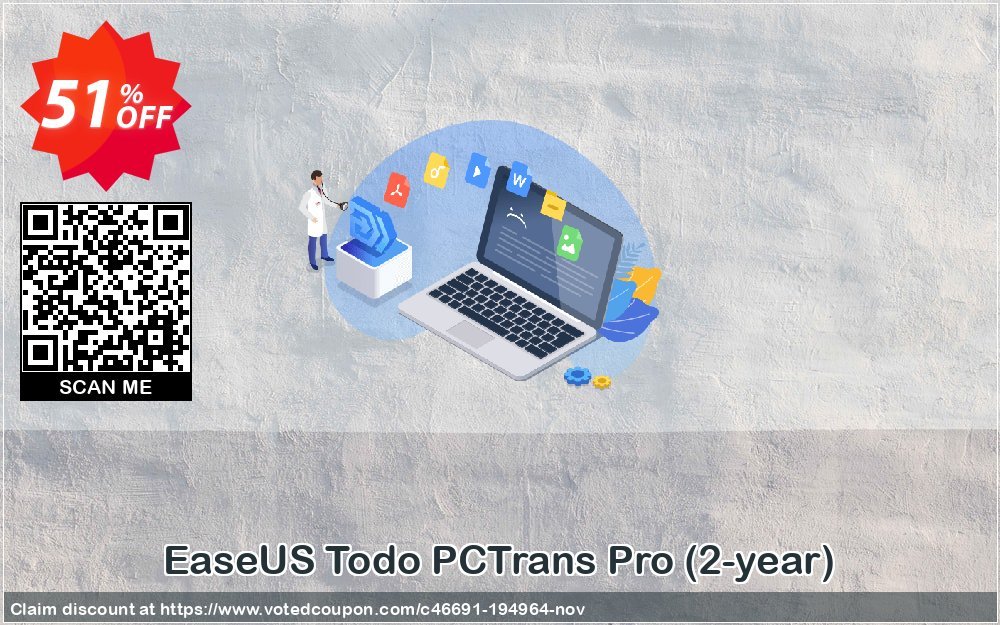 EaseUS Todo PCTrans Pro, 2-year  Coupon, discount 51% OFF EaseUS Todo PCTrans Pro (2-year) Jan 2024. Promotion: Wonderful promotions code of EaseUS Todo PCTrans Pro (2-year), tested in January 2024