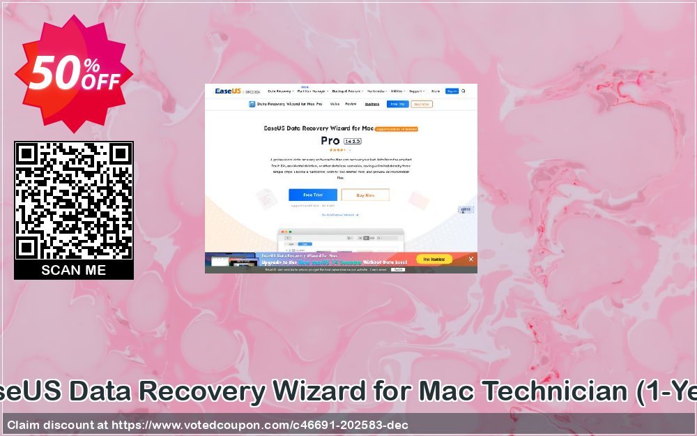 EaseUS Data Recovery Wizard for MAC Technician, 1-Year  Coupon Code Apr 2024, 50% OFF - VotedCoupon