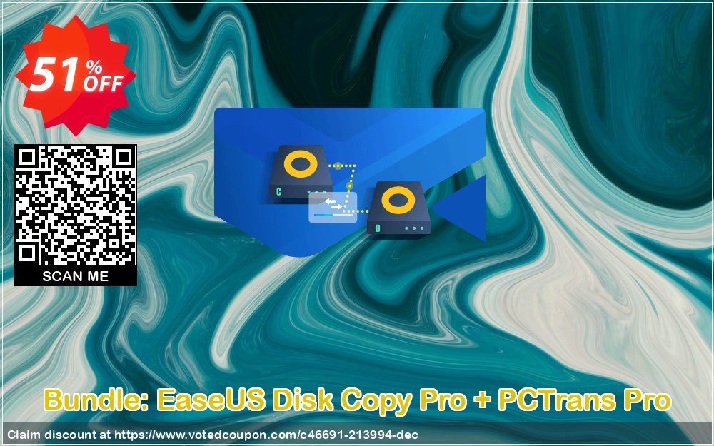 Bundle: EaseUS Disk Copy Pro + PCTrans Pro voted-on promotion codes