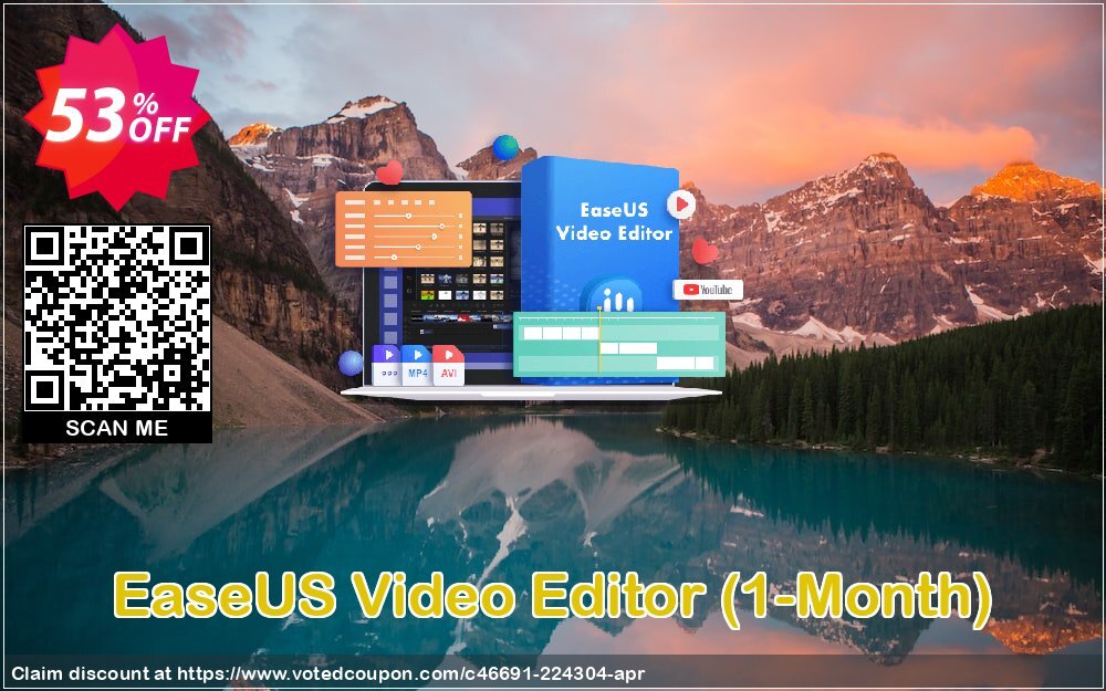 EaseUS Video Editor, 1-Month  Coupon, discount World Backup Day Celebration. Promotion: Wonderful promotions code of EaseUS Video Editor (Monthly), tested in February 2024