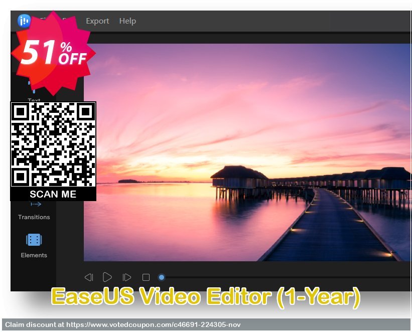 EaseUS Video Editor, 1-Year  Coupon Code Mar 2024, 51% OFF - VotedCoupon