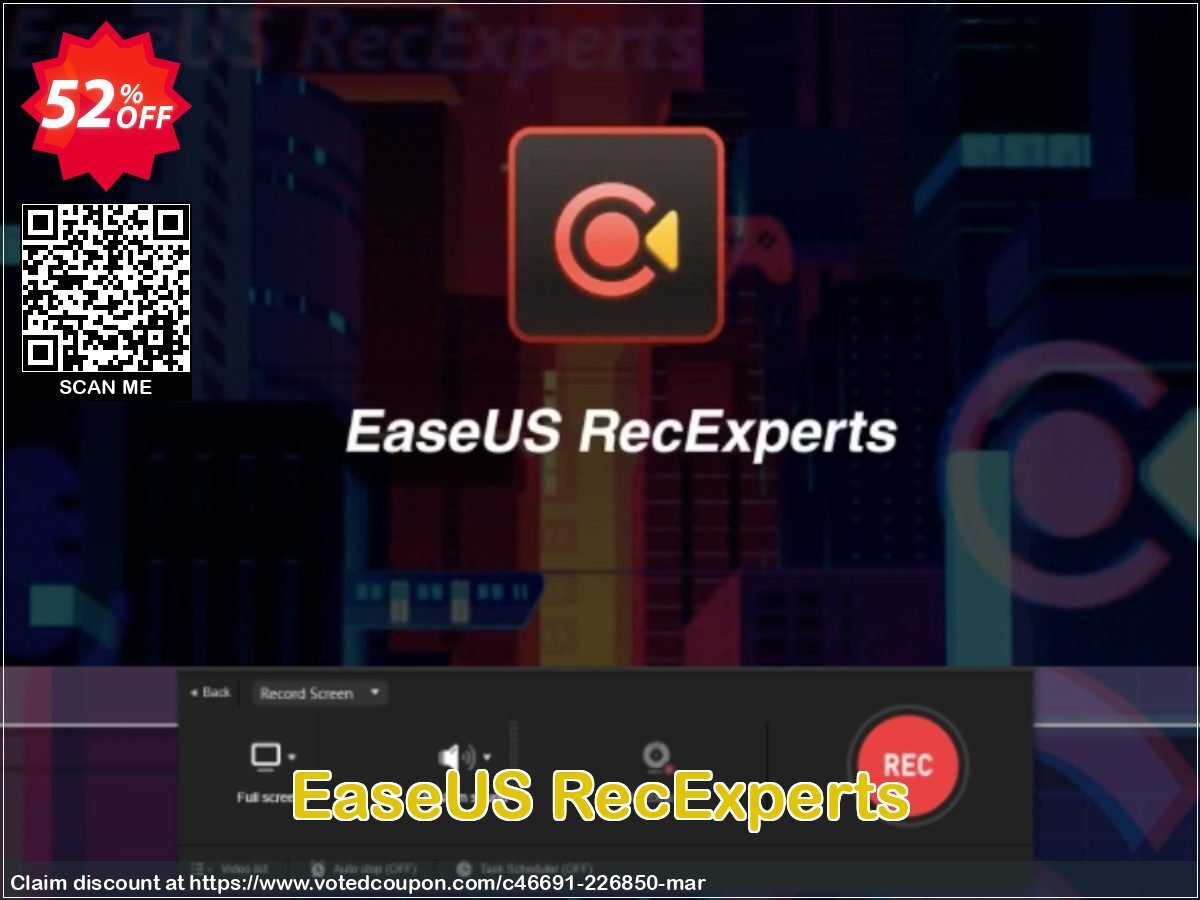 EaseUS RecExperts Coupon Code May 2024, 52% OFF - VotedCoupon