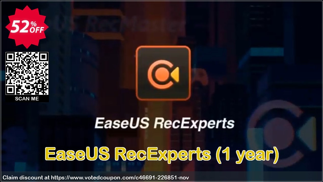 EaseUS RecExperts, Yearly  Coupon Code Oct 2023, 52% OFF - VotedCoupon