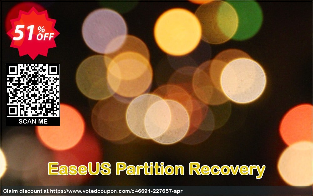 EaseUS Partition Recovery Coupon, discount EaseUS Backup Dayのセールのお知らせです!デジタルライフを保護するための最適なプレミアムバックアップソリューションが、特別価格で50%オフにてご提供されます. Promotion: Wonderful promotions code of EaseUS Partition Recovery, tested & approved