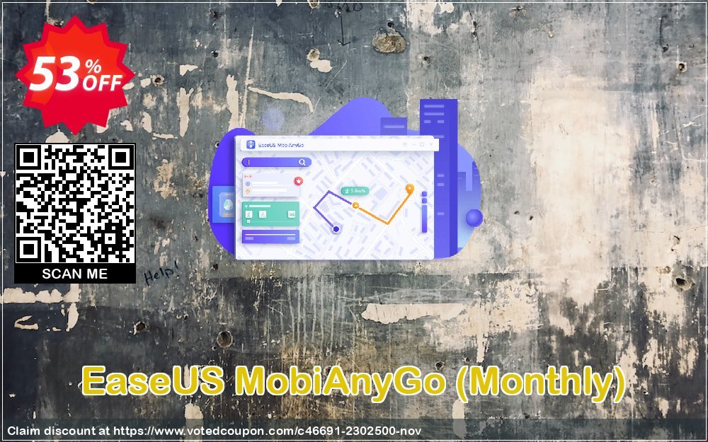 EaseUS MobiAnyGo, Monthly  Coupon Code Sep 2023, 53% OFF - VotedCoupon