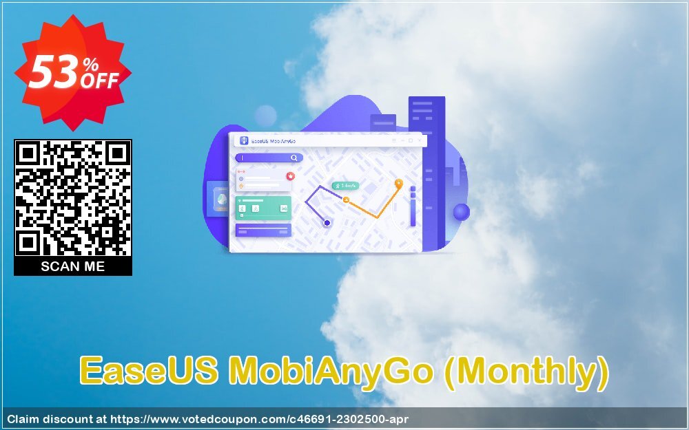 EaseUS MobiAnyGo, Monthly  Coupon Code Apr 2024, 53% OFF - VotedCoupon