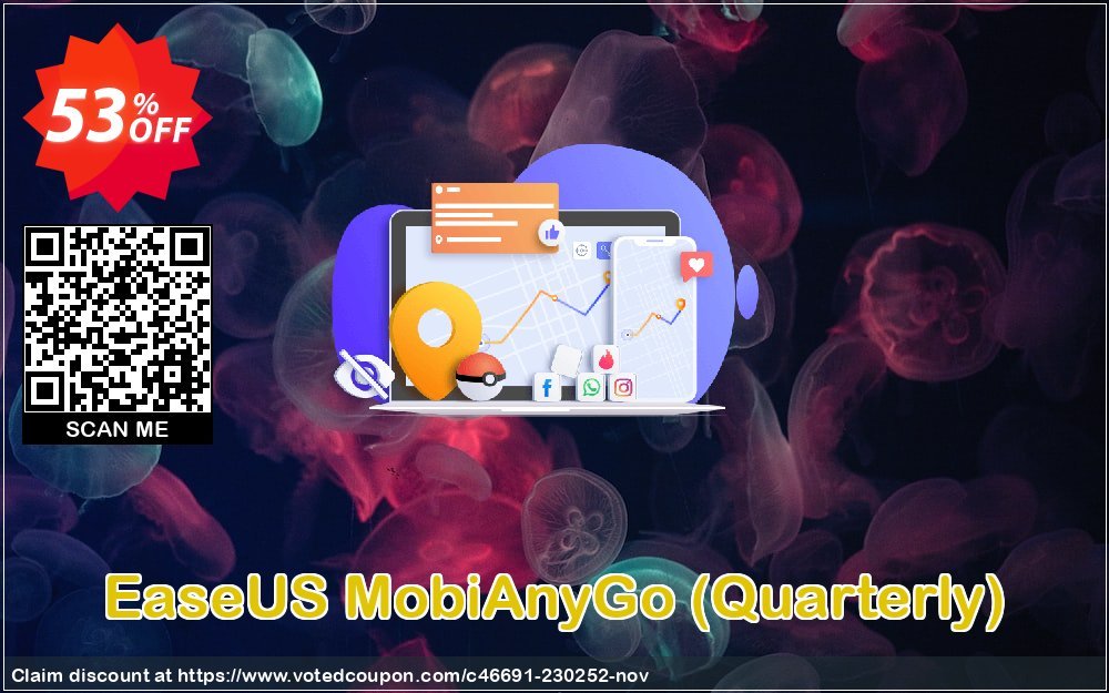 EaseUS MobiAnyGo, Quarterly  Coupon Code Oct 2023, 53% OFF - VotedCoupon