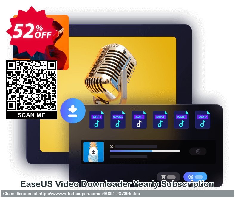 EaseUS Video Downloader Yearly Subscription Coupon Code Apr 2024, 52% OFF - VotedCoupon