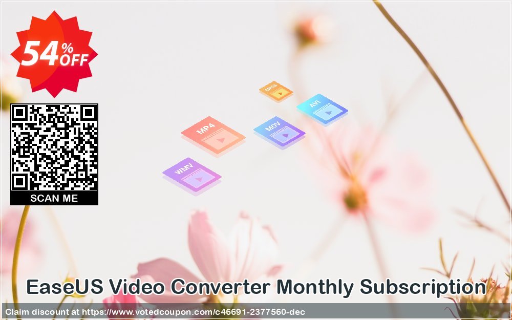 EaseUS Video Converter Monthly Subscription Coupon Code Apr 2024, 54% OFF - VotedCoupon