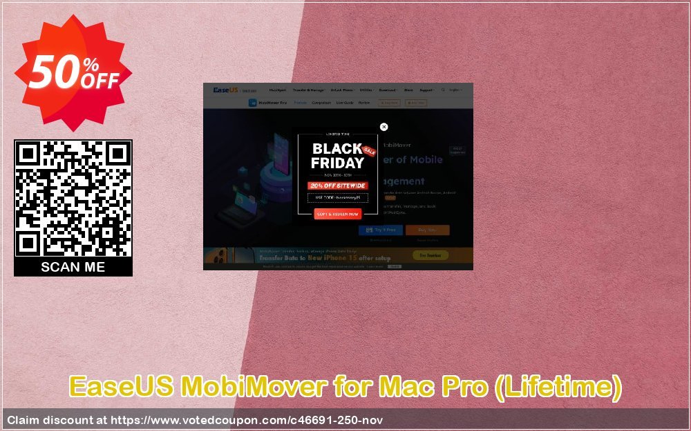 EaseUS MobiMover for MAC Pro, Lifetime  Coupon Code Oct 2023, 50% OFF - VotedCoupon
